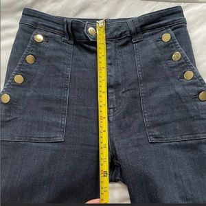 ISO!! DO NOT BUY !! H&M Dark Wash High-rise Flare Leg Sailor Denim Jeans 6